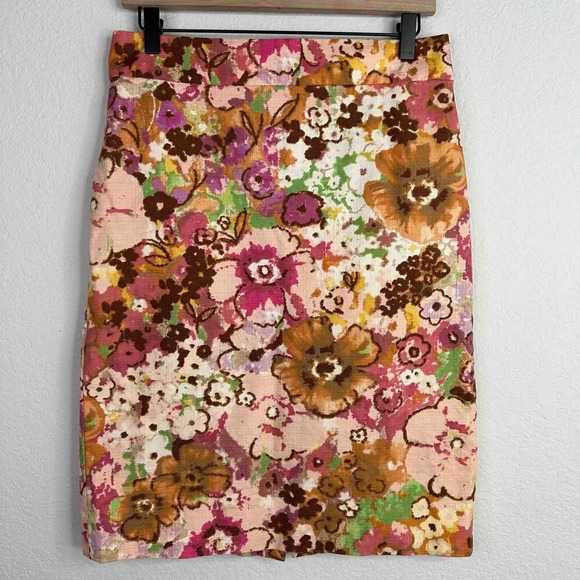 J.Crew Women’s Size‎ 4 Floral Romantic Coquette Whimsical Career Pencil Skirt